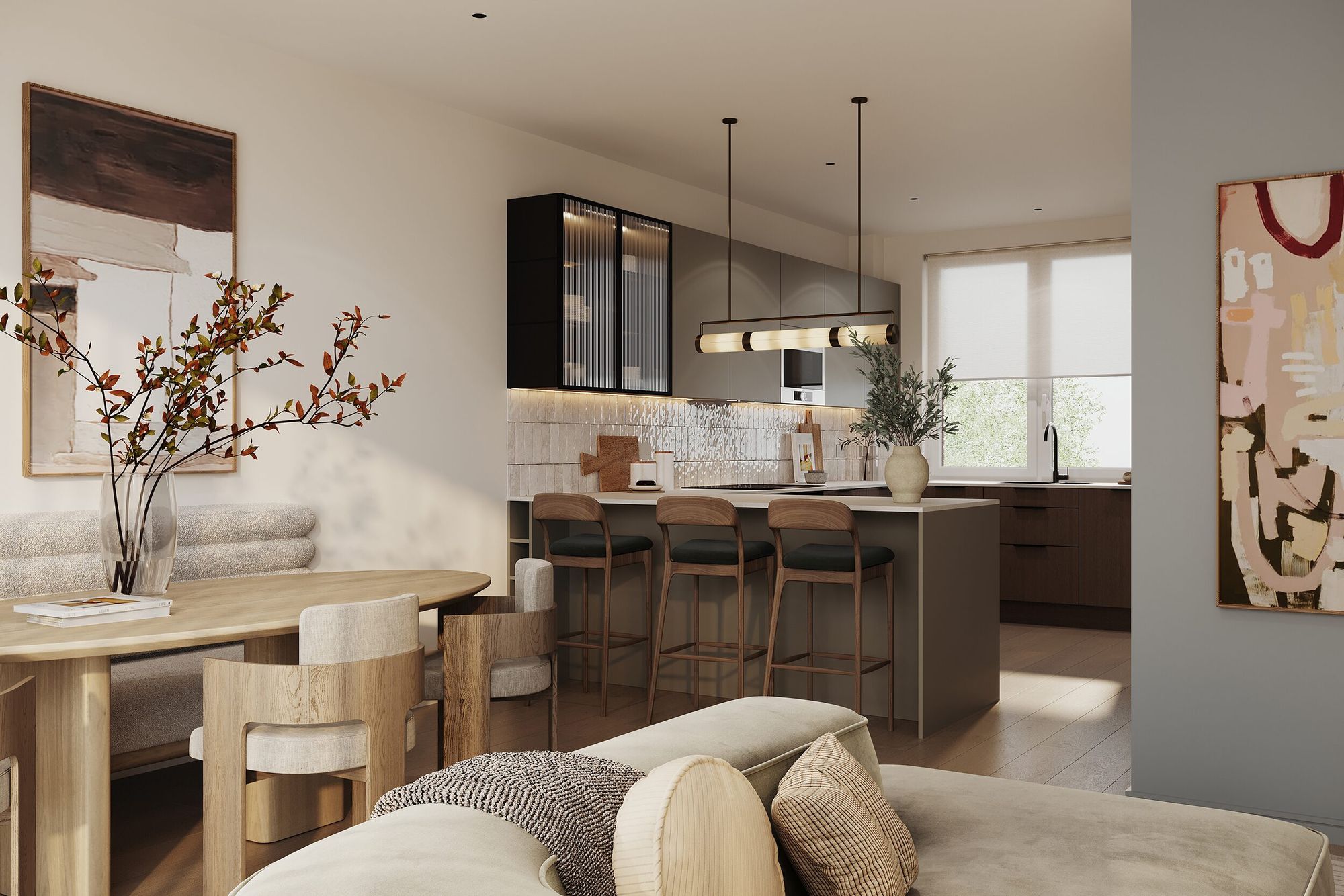 Ground floor — open-plan kitchen, dining and living space