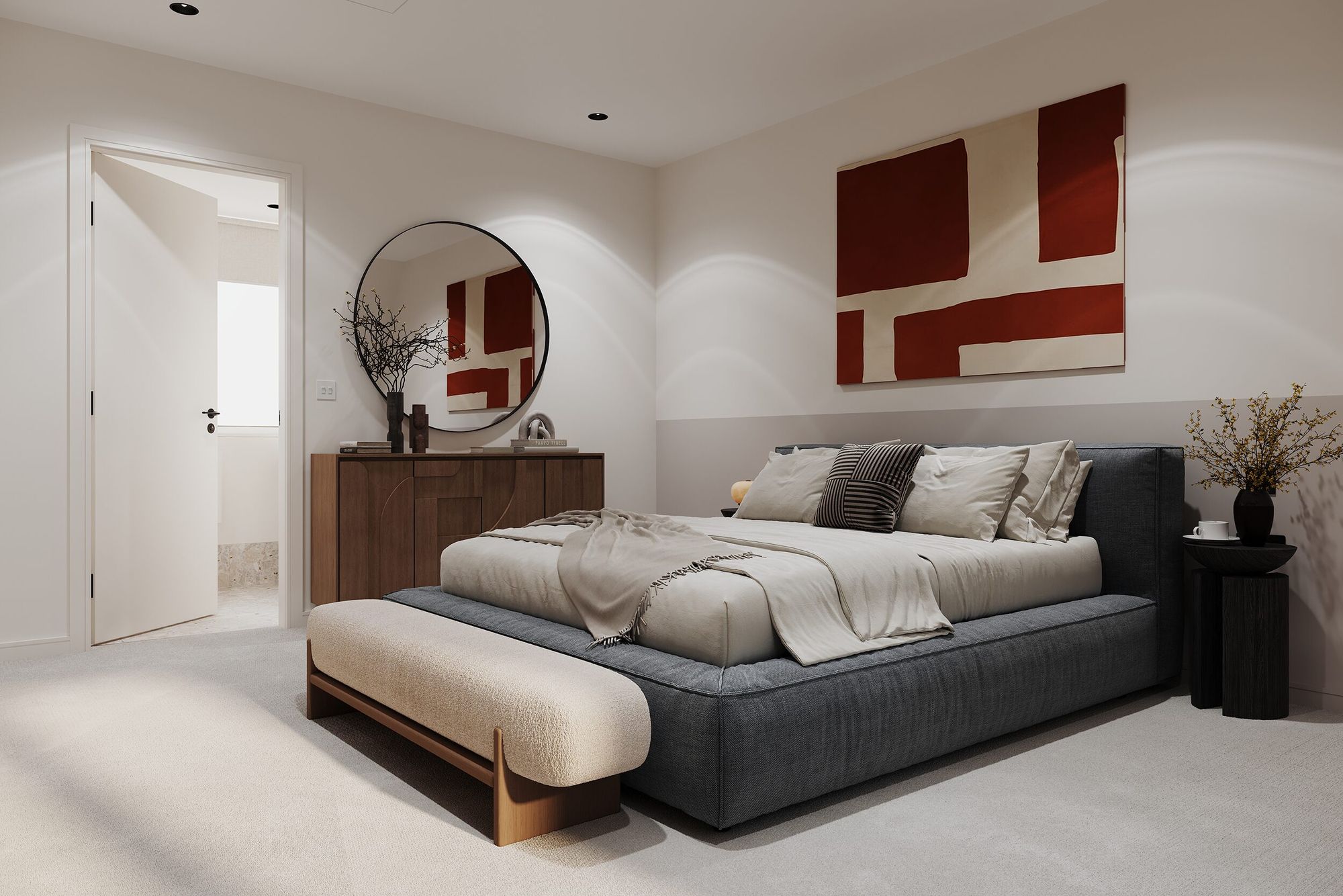Principal suite — top floor bedroom with en-suite